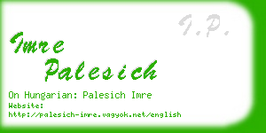 imre palesich business card